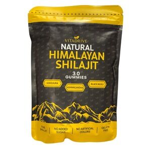 Vitadrive Natural Himalayan Shilajit 30 Gummies Ashwagandha Gokshura Supplement